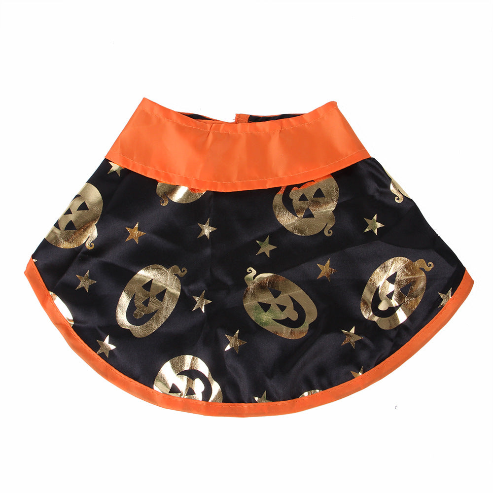 Wholesale 2PCS Halloween Pumpkin Pet Set Polyester Cloak